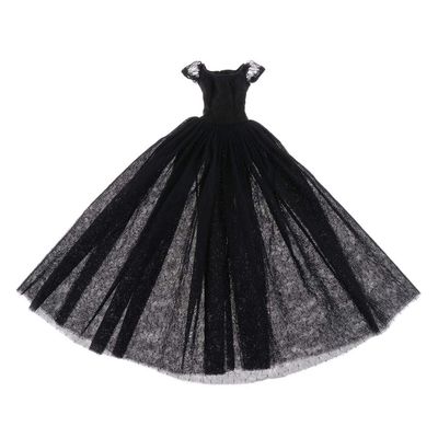 SM SunniMix 1/4 Clothes Clothing, Solid Color Dress Gown for Young Impldoll, for DOD MSD Mini Dollfie Costumes, 3 Colors for Choose , Black