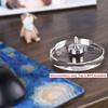 DjuiinoStar 3" Spinning Top Base, Highly Polished by Hand, 30cm Focal Length (Single Concave), Diameter 3"/7.8cm, Thickness 0.55"/1.4cm, Weight 0.38lb view 3