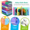 Baby Bath Books, Nontoxic Fabric Soft Baby Cloth Books, Early Education Toys, Waterproof Baby Books for Toddler, Infants Perfect Shower Toy, Kids Bath Toys Birthday Gift (Pack of 8) view 2
