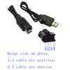 Blomiky 2 Pack 7.4V / 2 x 3.7V 400mA Lithium Battery Charger Cable with SM-4P 4 pin Plug for Old Version UDI001 UDI008 UDI009 and HJ808 HJ812 RC Boat Battery / UDI001 USB 2 view 2