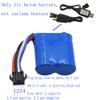 Blomiky 2 Pack 7.4V / 2 x 3.7V 400mA Lithium Battery Charger Cable with SM-4P 4 pin Plug for Old Version UDI001 UDI008 UDI009 and HJ808 HJ812 RC Boat Battery / UDI001 USB 2 view 3