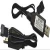 Blomiky 2 Pack 7.4V / 2 x 3.7V 400mA Lithium Battery Charger Cable with SM-4P 4 pin Plug for Old Version UDI001 UDI008 UDI009 and HJ808 HJ812 RC Boat Battery / UDI001 USB 2 view 4