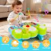Baby Piano Drum Set for Toddlers 1-3, Musical Toys 3 in 1 Baby DJ Table Piano Keyboard Xylophone Instruments for 1 2 Year Old Boys Girls Music & Light Activity Table 6-12-18 Months Old Birthday Gifts view 3