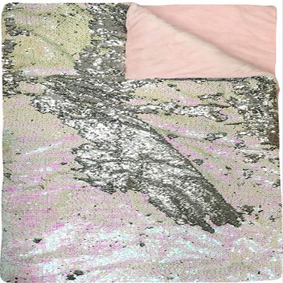 Idea Nuova American Kids Super Cozy Reversible Sequin Sleeping Slumber Bag, Royal Plush & Luxurious Dazzle - Pink, 54 L x 28 W