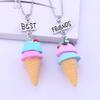 STOBOK Children's Friendship Necklace Set Ice Cream Shaped Friend Alloy Necklace,Pack of 4 view 3