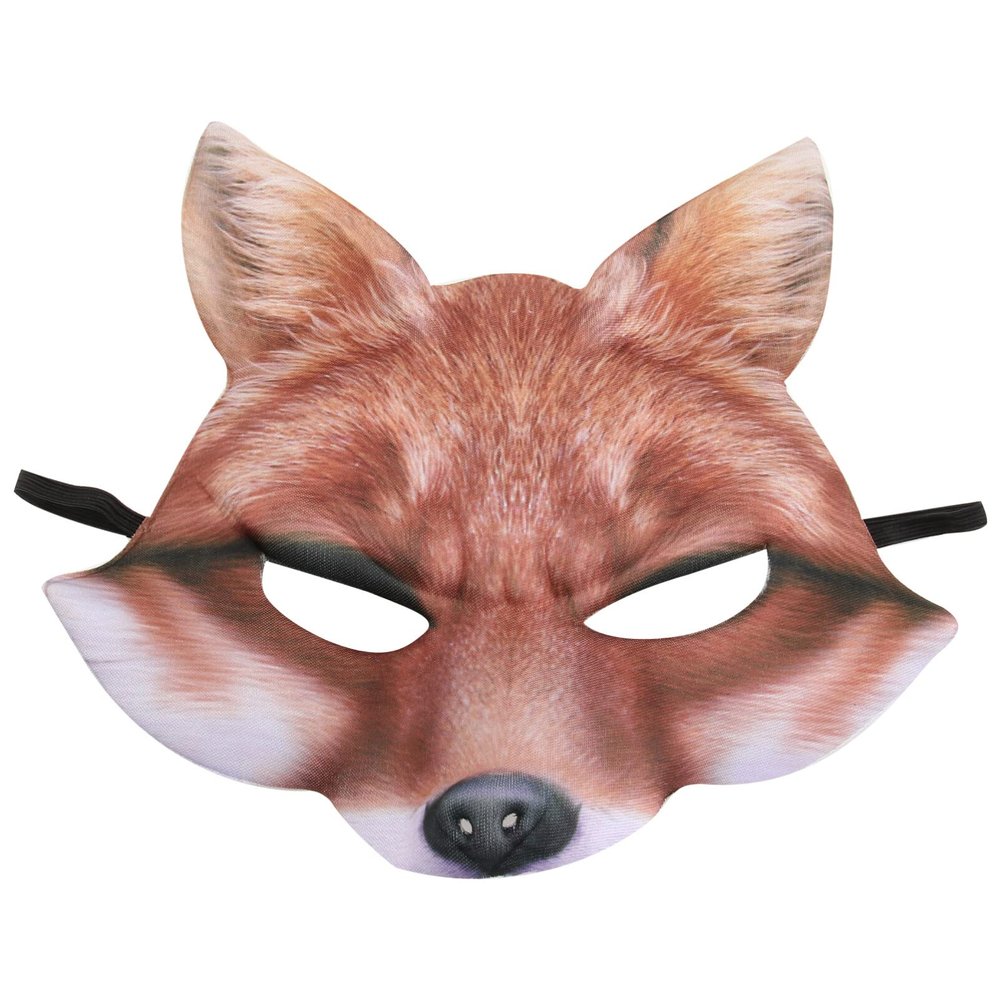 Amosfun Fox Mask Halloween Costume Accessory EVA Mask Party Cosplay Favors Yellow