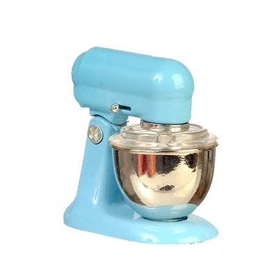 Melody Jane Dollhouse Food Mixer Blue Modern Miniature Kitchen Accessory 1:12 Scale