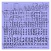 Matho Decal Numbers - Small, Black, Type 1 view 1