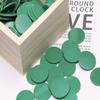 Shapenty 25mm/1 Inch Small Plastic Disks Chip Discs Markers for Number Practice and Poker Chips Game Tokens with Storage Box,120PCS (Green) view 3
