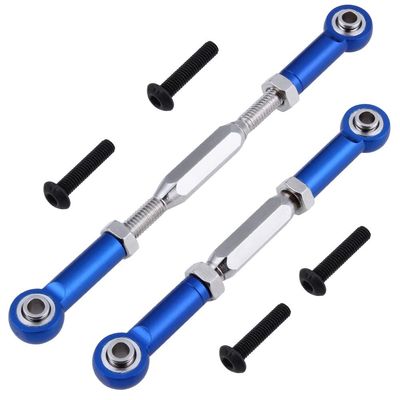 Adjustable 80-98mm Aluminum Turnbuckles and Camber Links with Rod Ends for RC Traxxas Slash 4x4 1/10 Short Course Racing Truck Option Upgrade Parts (Navy Blue)