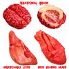 Gejoy 12 Pieces Halloween Body Parts Fake Organs Fake Heart Brain Fingers Ears Eyes Plastic Severed Body Parts Haunted Decorations for Halloween Zombie Party view 3