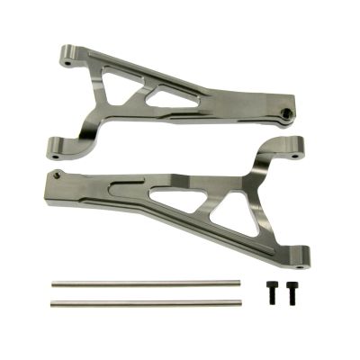 Atomik RC E-Revo 2.0 Front Upper Arm, Gun Metal - Replaces 8631/8632 - Compatible with Traxxas