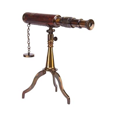 Crafts International Telescope with Tripod Nautical Gift Antique Vintage Functional Showpiece