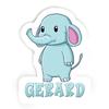 Gerard Elephant Sticker (Large, 14x9.8 inch) view 1