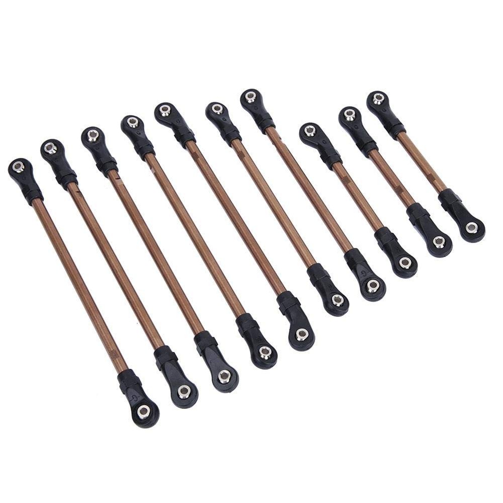 10pcs Link Rod, Stainless Steel Link Rod RC Link Rod Compatible with 324mm Wheelbase