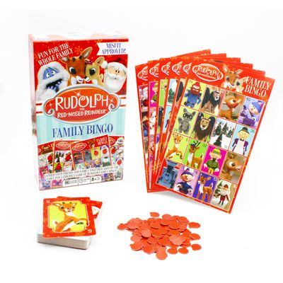 AQUARIUS Rudolph Family Bingo Game - Fun Family Party Game for Kids, Teens & Adults - Entertaining Game Night Gift - Officially Licensed Merchandise