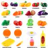 35 Pcs Kitchen Pretend Play Accessories Toys,Cooking Set with Stainless Steel Cookware Pots and Pans Set,Cooking Utensils,Apron,Chef Hat,and Cutting Play Food for Kids,Educational Learning Tool view 3