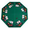 Mandycng 8 Players Poker Table Top Home Use, 48 inches Octagon Fourfold Texas Card Game Table Top, Indoor Hobby Reunion Game Equipment, Entertainment Room Game Domino Game Bench Top view 2