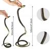 3-Pack Ultra-Realistic Rubber Snakes for Halloween Decorations, Garden Bird Scare, Pranks  Large Fake Black Mamba Toy (47 & 31.5)  Durable Outdoor/Indoor Props view 2