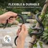 3-Pack Ultra-Realistic Rubber Snakes for Halloween Decorations, Garden Bird Scare, Pranks  Large Fake Black Mamba Toy (47 & 31.5)  Durable Outdoor/Indoor Props view 3