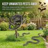 3-Pack Ultra-Realistic Rubber Snakes for Halloween Decorations, Garden Bird Scare, Pranks  Large Fake Black Mamba Toy (47 & 31.5)  Durable Outdoor/Indoor Props view 4