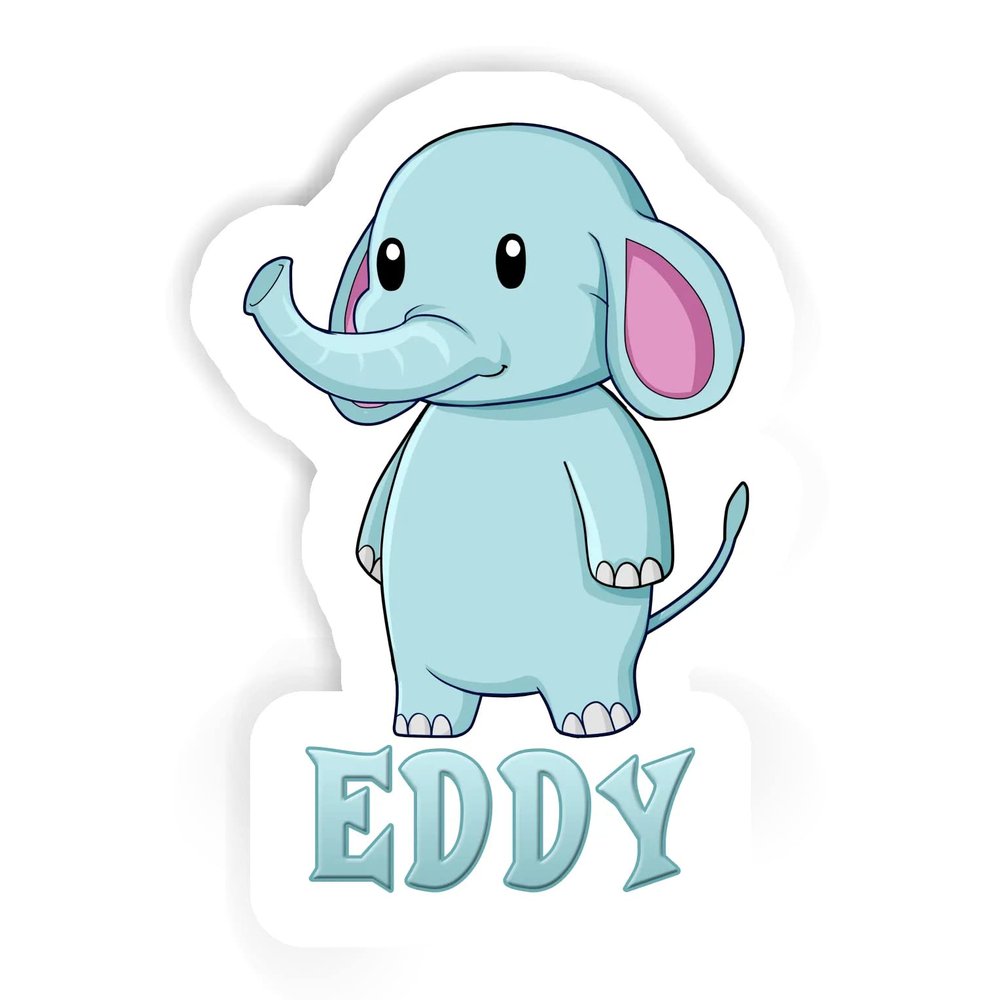 Eddy Elephant Sticker (Large, 14x9.8 inch)