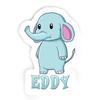 Eddy Elephant Sticker (Large, 14x9.8 inch) view 1