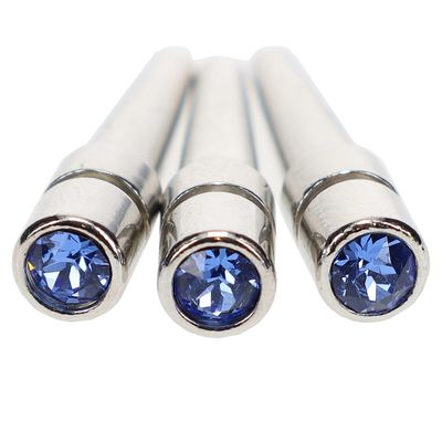 WE Games Chrome Cribbage Pegs with Austrian Crystals - Set of 3 - Saphire Blue
