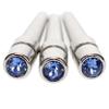 WE Games Chrome Cribbage Pegs with Austrian Crystals - Set of 3 - Saphire Blue view 1