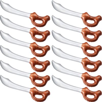 Boao 12 Pcs 27.5 inch Inflatable Swords Inflatable Pirates Swords Pirate Party Favors for Halloween Costume Accessories Theme Birthday Party Cosplay Supplies Stage Props