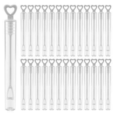 Faxco 50 PCS Bubble Wand, White Heart Bubble Stick Tube Without Bubble Liquid, Wedding Bubbles Toy, Party Favors for Anniversaries, Valentine's Day, Festival Gift(No Bubble Liquid)