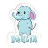 Dahlia Elephant Sticker (Large, 14x9.8 inch) view 1