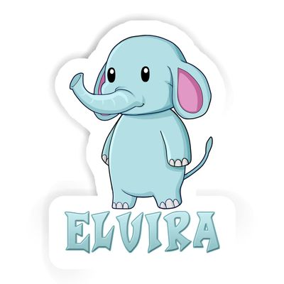 Elvira Elephant Sticker (Large, 14x9.8 inch)