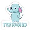 Ferdinand Elephant Sticker (Large, 14x9.8 inch) view 1