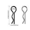 120 Pieces Universal Rc Body Clips Car Silver and Black Stainless Steel R Clips for 1/10 1/12 Scale Redcat Hpi Himoto Hsp Exceed Rc Car Parts Truck Buggy Shell Replacement view 4