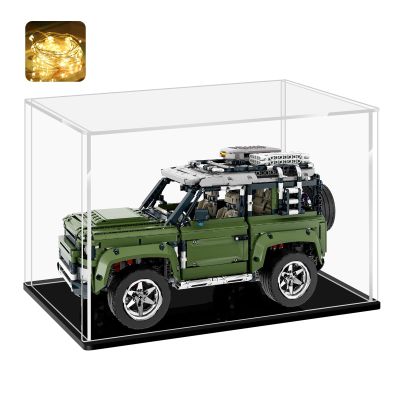 LANSCOERY Clear Acrylic Display Case, Assemble Horizontal Display Box Stand with Black Base, Dustproof Protection Showcase for Collectibles Memorabilia Figurines (10x6x8inch; 25x15x20cm)