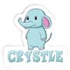 Crystle Elephant Sticker (Large, 14x9.8 inch) view 1