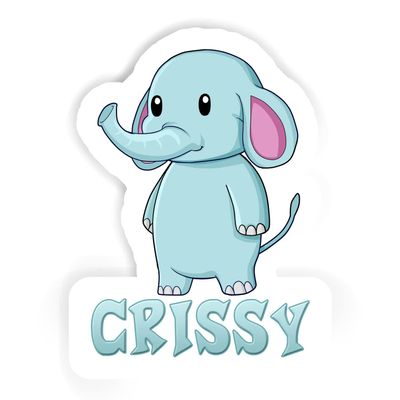 Crissy Elephant Sticker (Large, 14x9.8 inch)