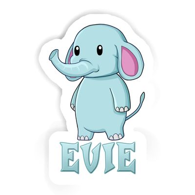 Evie Elephant Sticker (Large, 14x9.8 inch)