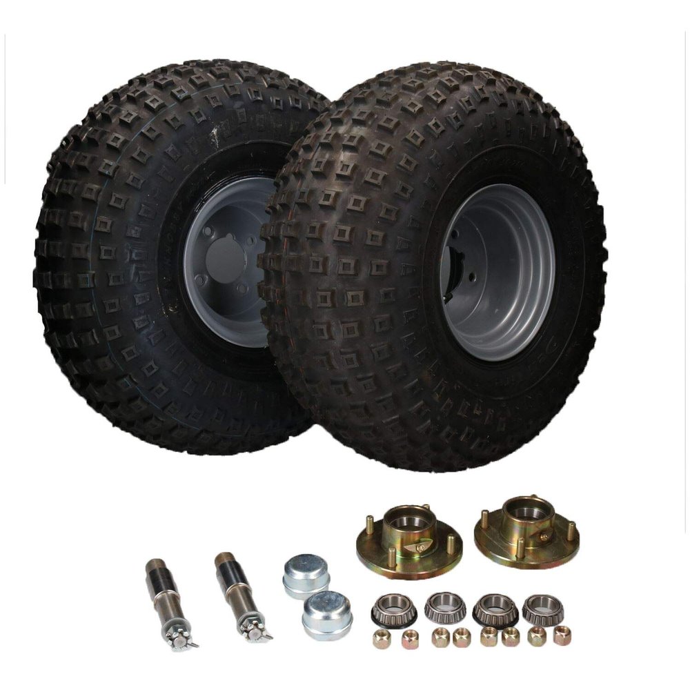 AB Tools 2 Pack Trailer Trolley Wheel Hubs, Wheels & Stub Axles 22 x 11.00-8 Off Road