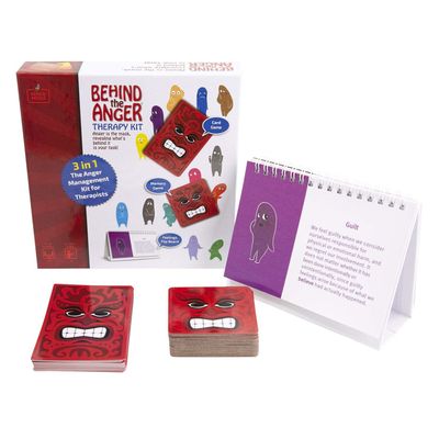 Behind the Anger Therapy Kit | Anger Management for Kids 6+ | Therapy Tools for Teens | CBT Games & Therapy Board Games for Emotional Regulation | ADHD Tools | for Therapists, Counselors & Teachers