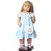 28inch Reborn Toddler Dolls,Huge Baby Full Body Hard Vinyl Standing Girl Handmade Real Realistic Girl Parts Blue Dress Great Qualtity Masterpiece Doll Model Collectible view 1