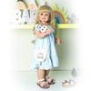 28inch Reborn Toddler Dolls,Huge Baby Full Body Hard Vinyl Standing Girl Handmade Real Realistic Girl Parts Blue Dress Great Qualtity Masterpiece Doll Model Collectible view 2