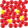 Gejoy 42 Pieces Game Replacement Marbles 2 Sets Game Replacement Balls Compatible with Hungry Hungry Hippos, 38 Red and 4 Yellow view 1