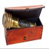 Gilbert & Sons Antique Brass Kaleidoscope Engraved Nautical Kids Gift with Leather Case Educational Gift Vintage Decor Collection view 4