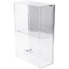 Plymor Clear Acrylic Locking Display Case with Sliding Back, 1 Shelf (Mirrored), 15.75" H x 10.25" W x 5" D view 1