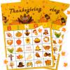 Geefuun 32 Players Thanksgiving Games Fall Bingo Cards for Party Supplies Decorations view 1