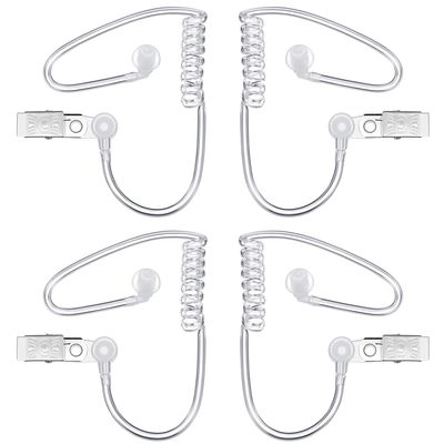 Gejoy 4 Pcs Clear Spy Security Earpiece Fake Agent Costume Props
