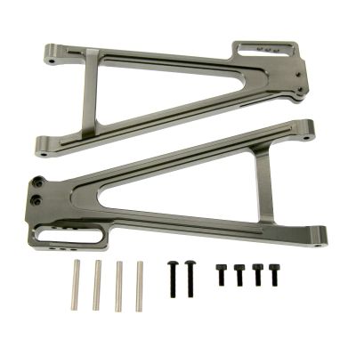 Atomik Alloy Rear Lower Arm - RC Car Replacement Part for Traxxas E-Revo 2.0 - Hardened Billet 6061 Aluminum, Rear Chassis Upgrade 8633/8634 - Grey