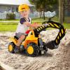 Costzon Ride on Excavator, Kids Excavator Digger Bulldozer W/Safety Helmet, 3 Rocks, Horn, Under-seat Storage, Construction Vehicles for Kids, Ride on Toys for Boys Girls Toddlers view 2